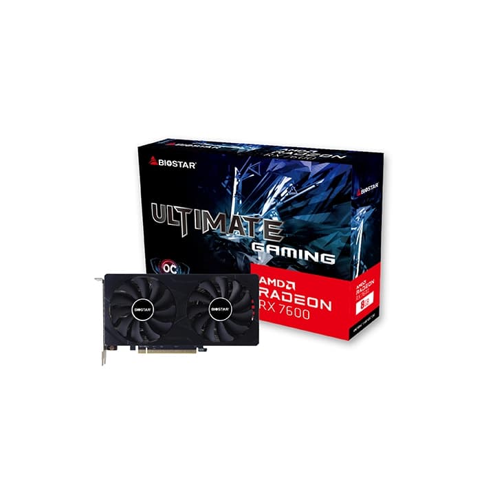 BIOSTAR RX7600 OC 8GB|128BIT|GDDR6|3DP|HDMI