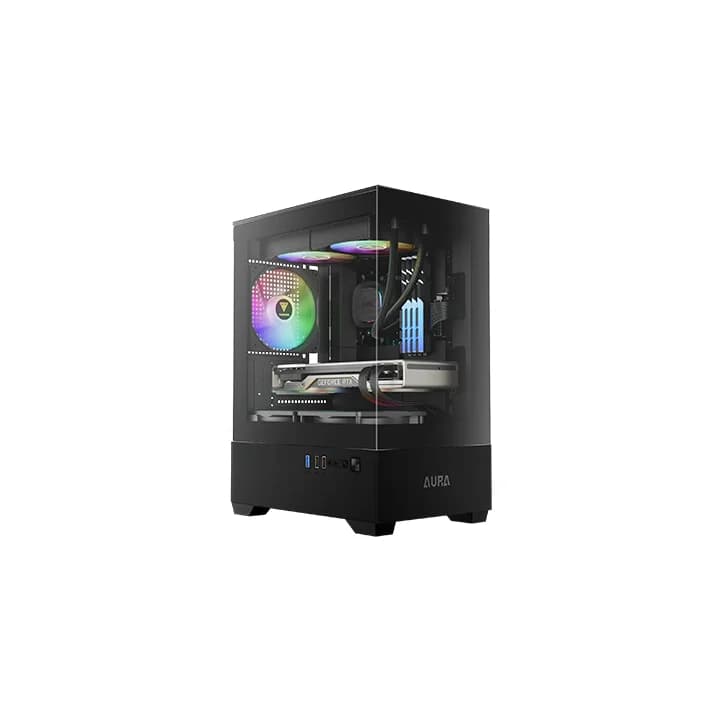 GAMDIAS AURA GC9M ARGB BLACK GAMING CASE