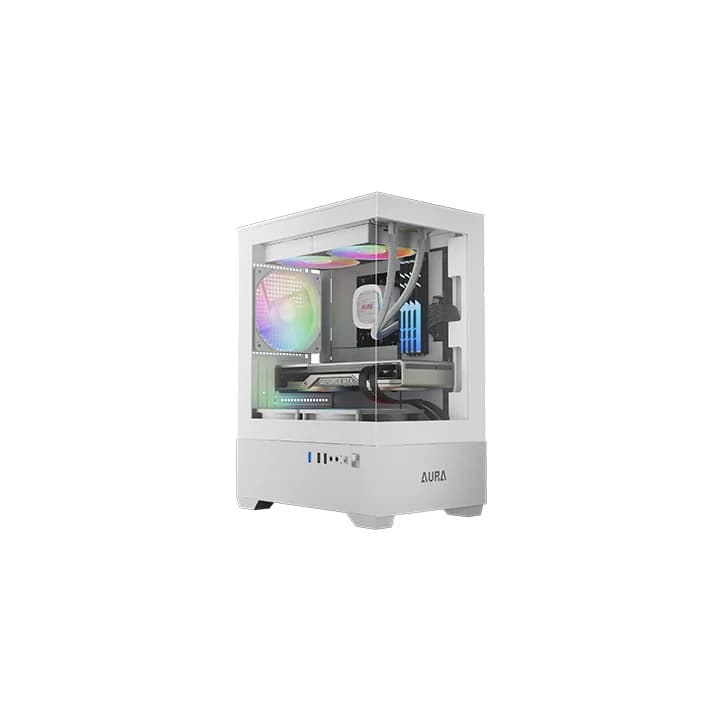 GAMDIAS AURA GC9M ARGB WHITE GAMING CASE