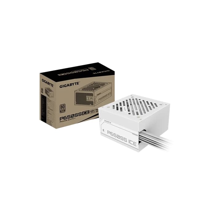 GIGABYTE P650SS-ICE 650WATTS 80 PLUS SILVER, ATX 3.0 PSU WHITE COLOR