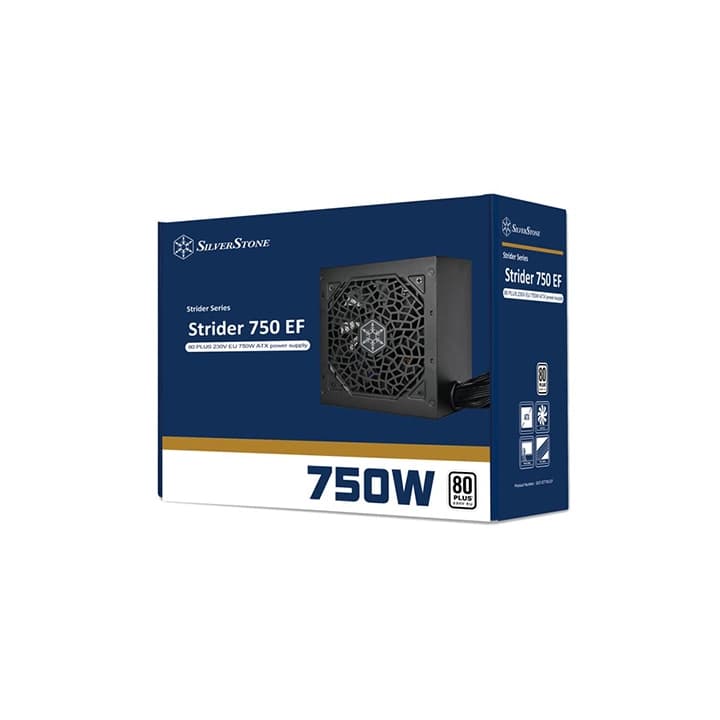 SILVERSTONE SST-ST750-EF STRIDER 750 EF 80Plus 230V EU 750W ATX PSU with Black Flat Cables