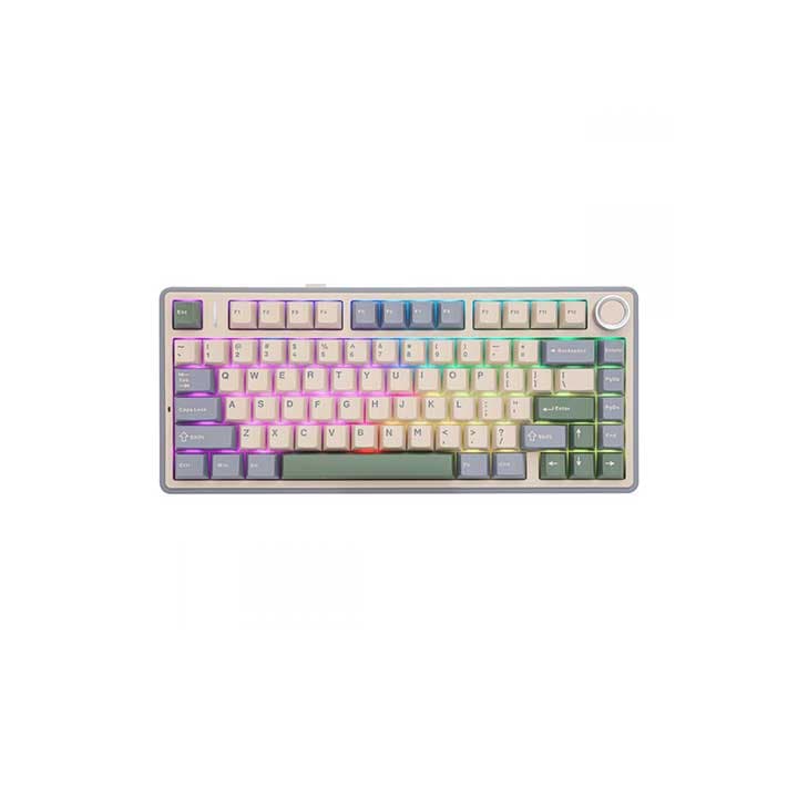 AULA F75 (PURPLE+ BEIGE + GREEN) (CEDAR GREEN-REAPER SWITCH)