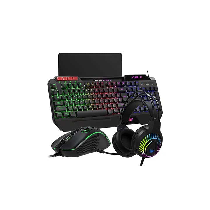 AULA T650 4IN KEYBOARD + MOUSE + HEADSET + MOUSEPAD BUNDLE