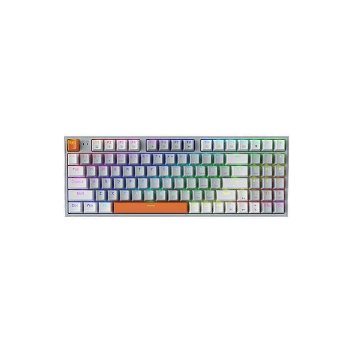 MACHENIKE K500-B94W THREE MODE BLUE SWITCH RGB GREY