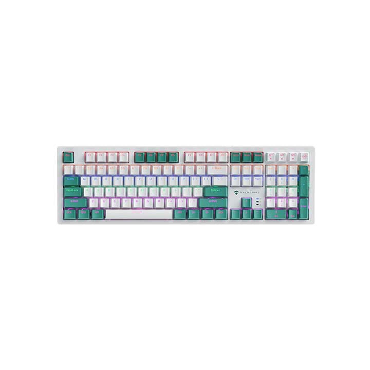 MACHENIKE K520-B108 WIRED BLUE SWITCH MIXED LIGHT GREEN/WHITE