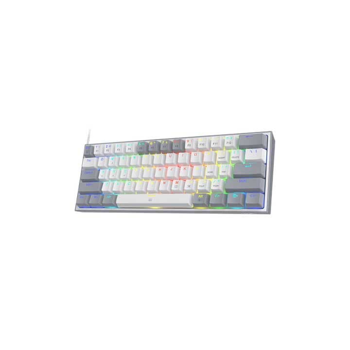 REDRAGON FIZZ (WHITE-GRAY) (K617-RGB) RED SWITCH