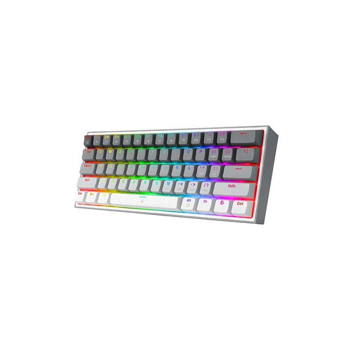 REDRAGON FIZZ GREY (K617GGW-RGB) BLUE SWITCH - Redragon PERIPHERALS | Buy at UniPC