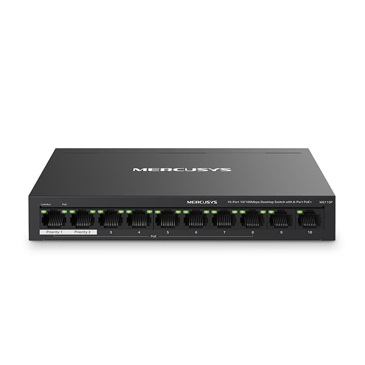 MERCUSYS MS110P 10-PORT DESKTOP SWITCH WITH 8 PORT POE
