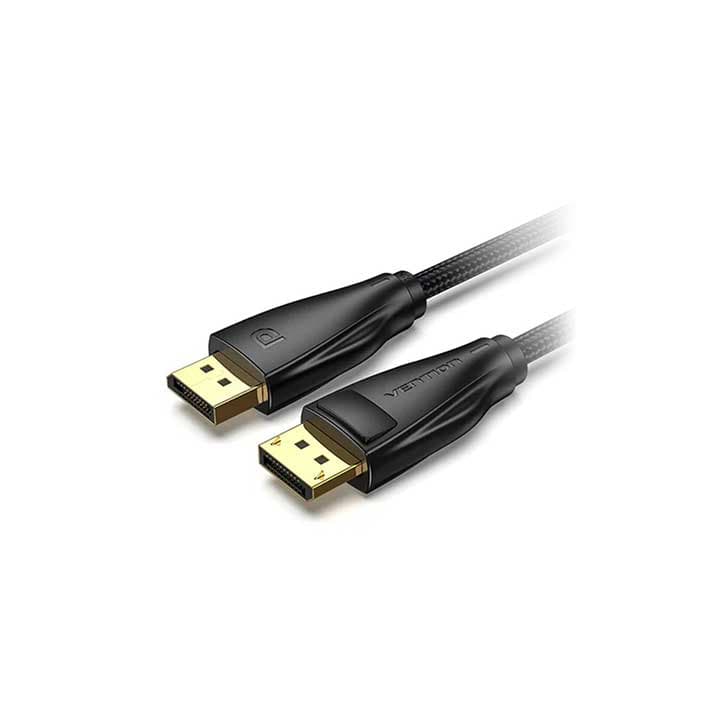 VENTION HCCBH COTTON BRAIDED DP MALE TO MALE CABLE 2M BLACK