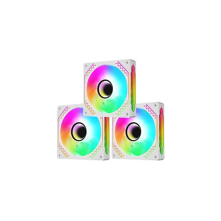 COOLMAN (CM-03) 3IN1 ARGB FAN (WHITE)