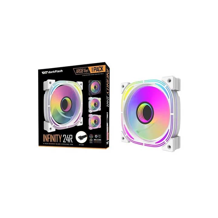 DARKFLASH INFINITY 24R SINGLE FAN REVERSE BLADE WHITE