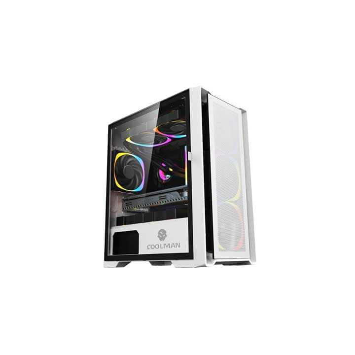COOLMAN RUBY (WHITE) W/ 3PCS FAN - Coolman PC PARTS | Buy at UniPC